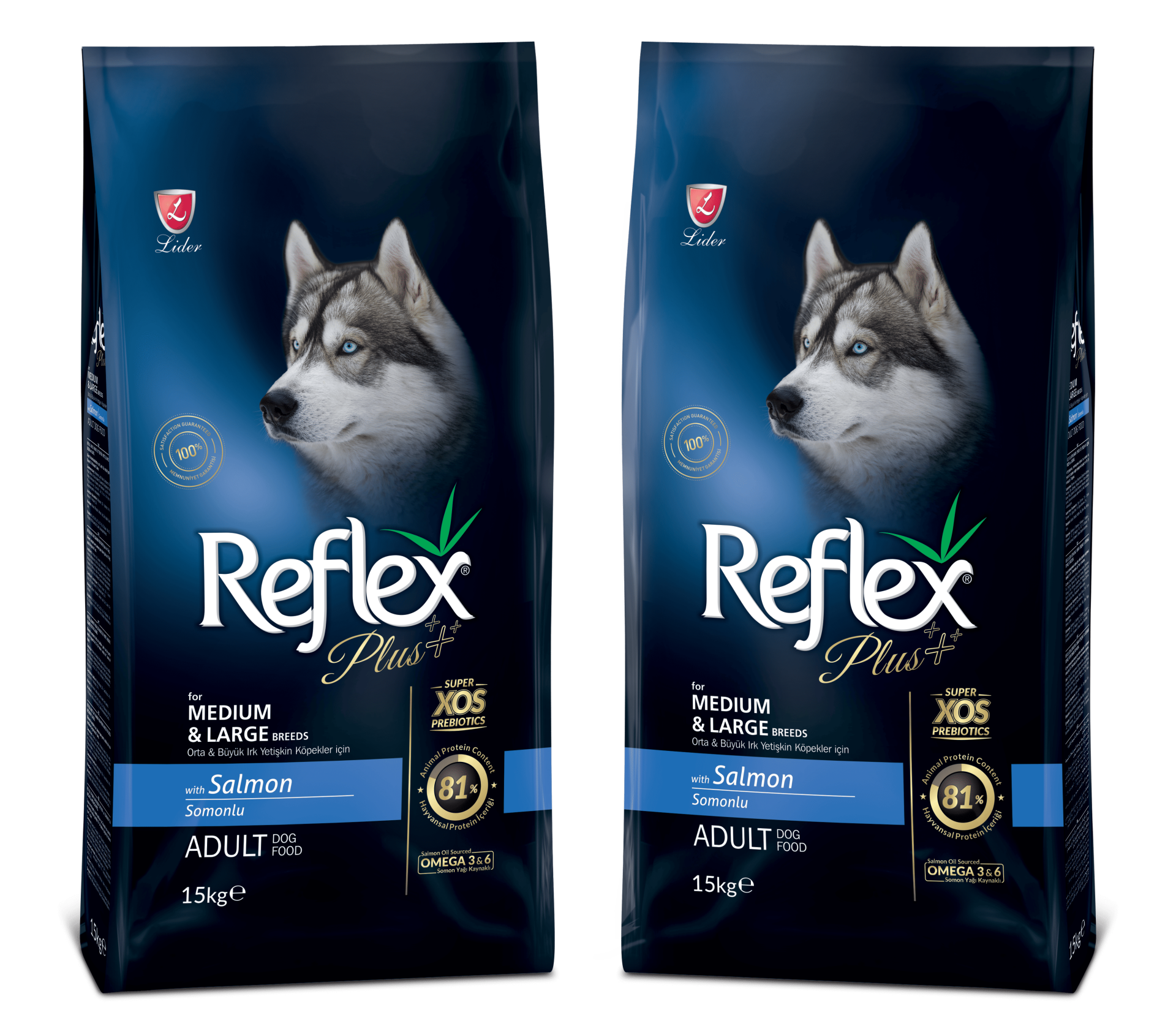 Reflex Plus Somonlu Yetişkin Köpek Maması 15 kg