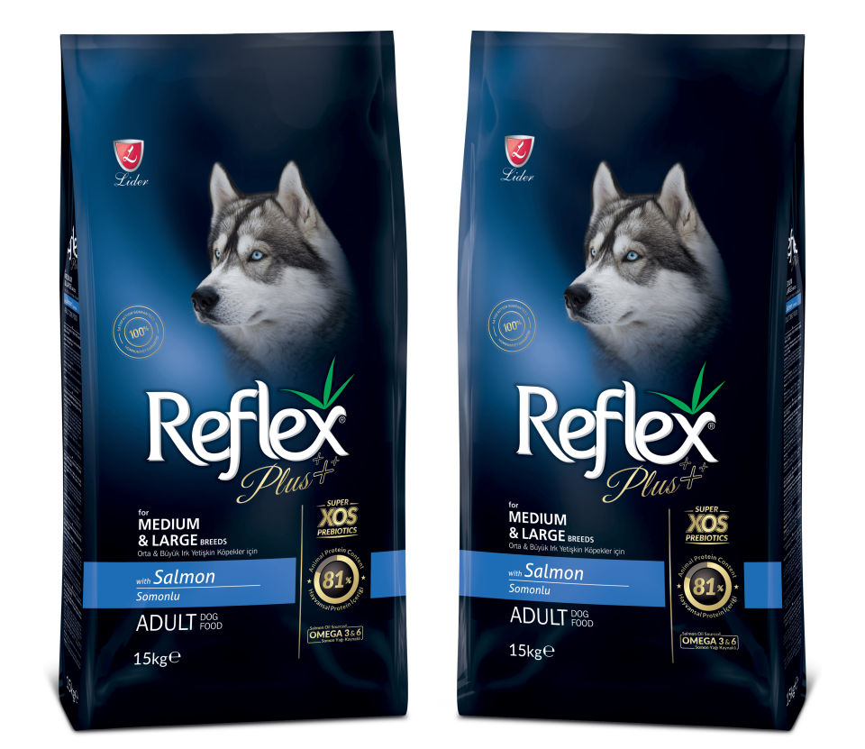 Reflex Plus Somonlu Yetişkin Köpek Maması 15 kg