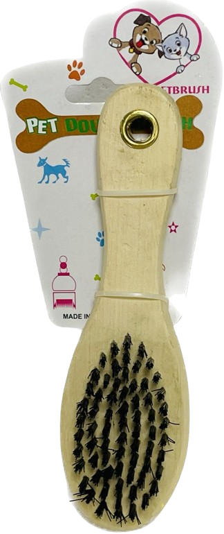 Ahşap Saplı Çift Taraflı Kedi Köpek Tarağı Orta Boy