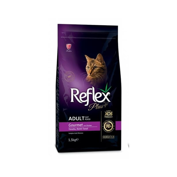 Reflex Plus Gourmet Tavuklu Renkli Yetişkin Kedi Maması 1.5 kg