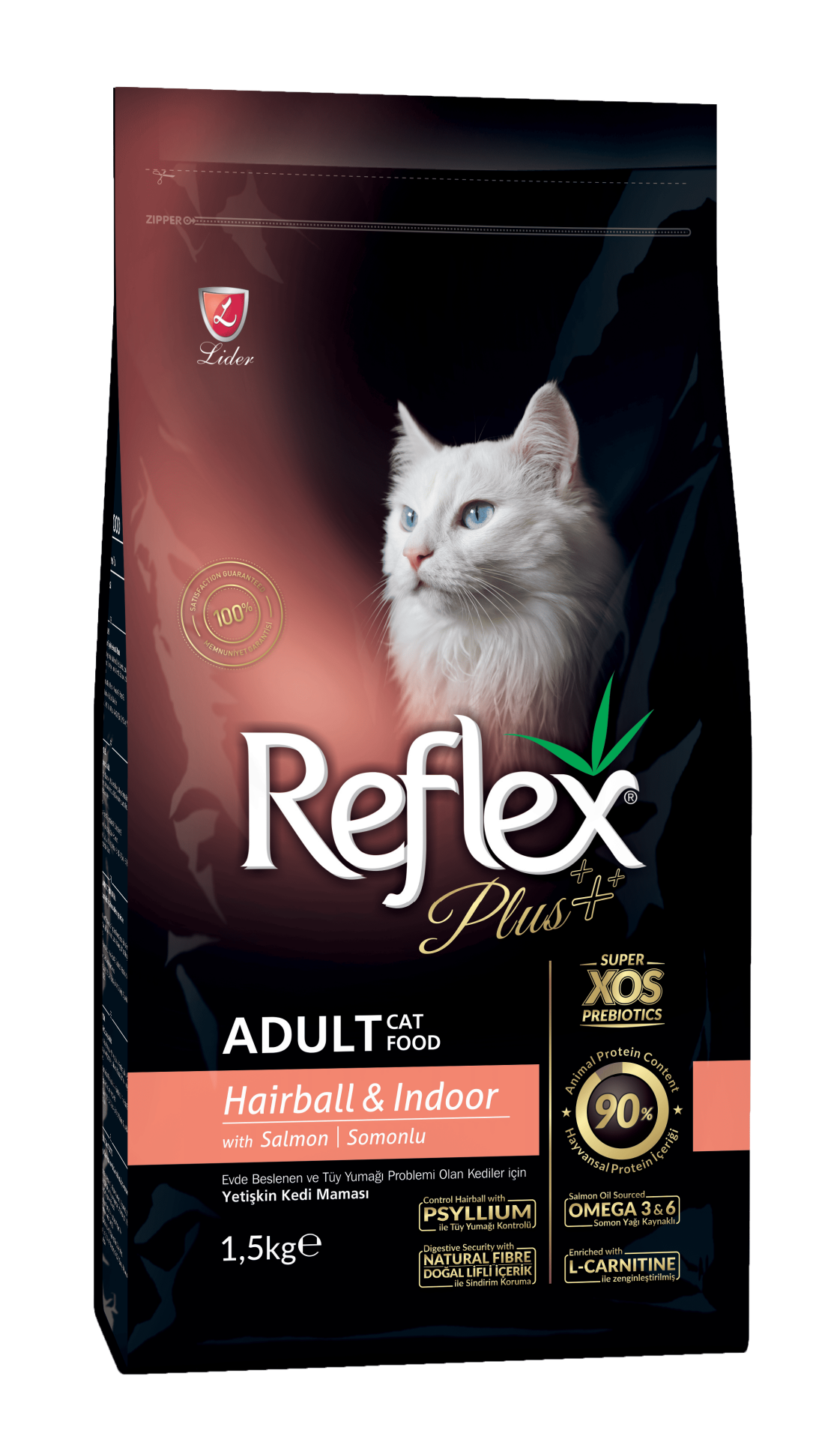 Reflex Plus Hairball Somonlu Yetişkin Kedi Maması 1.5 kg