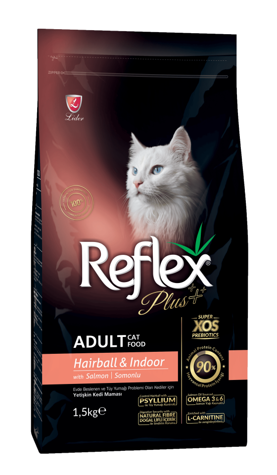 Reflex Plus Hairball Somonlu Yetişkin Kedi Maması 1.5 kg