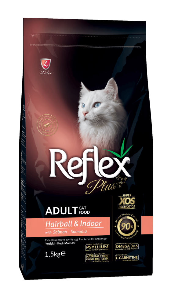 Reflex Plus Hairball Somonlu Yetişkin Kedi Maması 1.5 kg