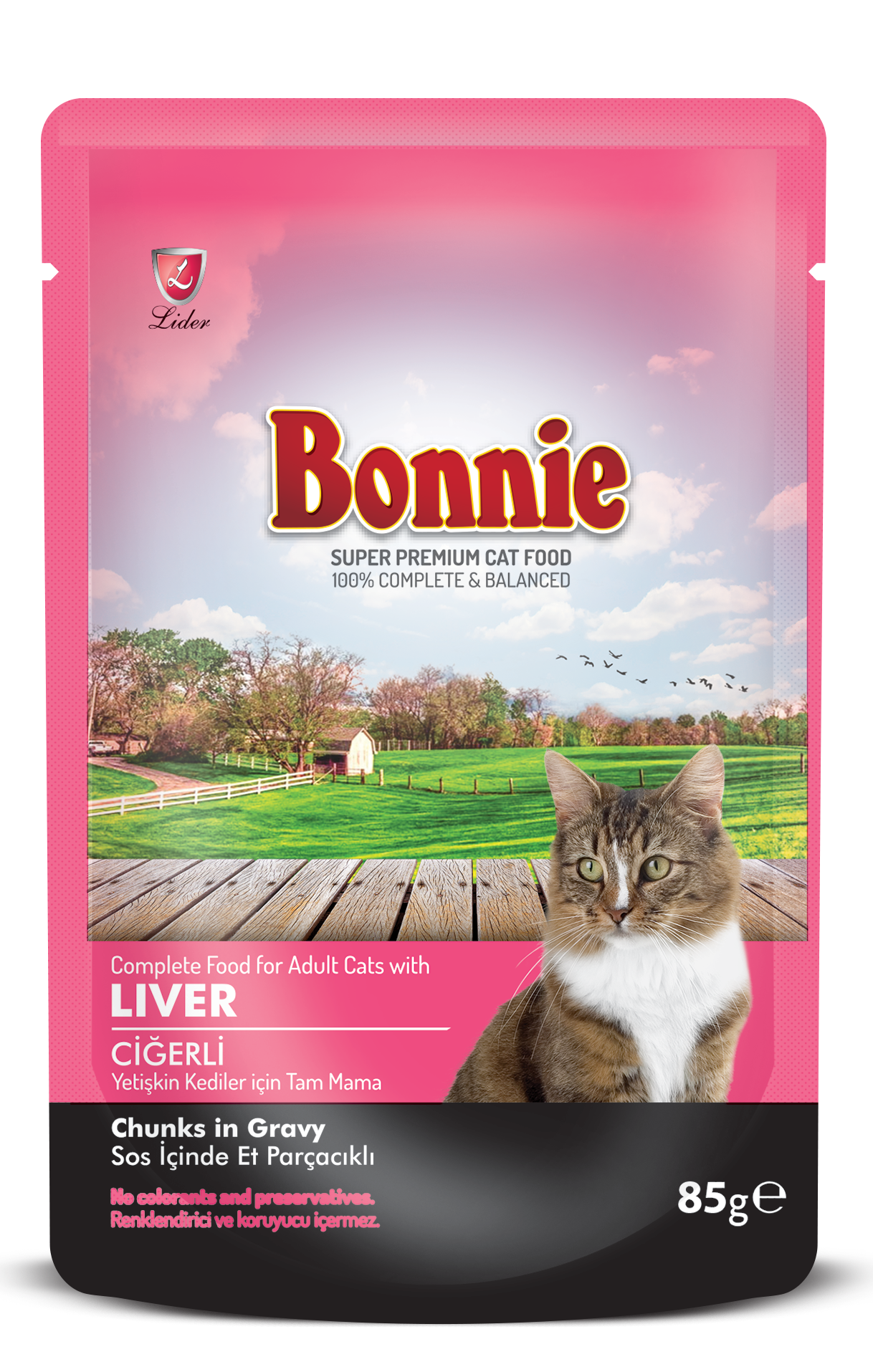 Bonnie Ciğerli Yetişkin Kedi Yaş Maması 85 gr