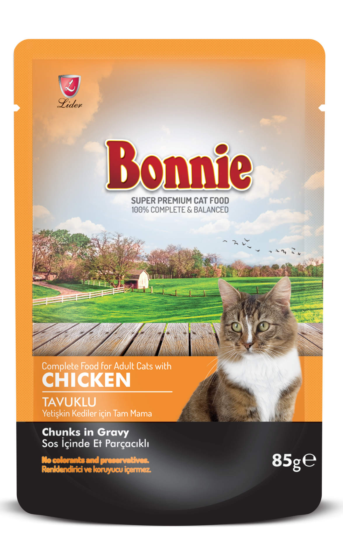 Bonnie Tavuklu Yetişkin Kedi Yaş Maması 85 gr