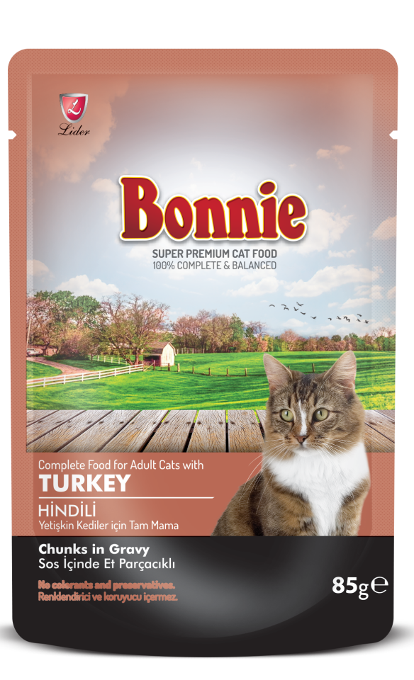 Bonnie Hindili Jelly Kedi Yaş Maması 85 gr