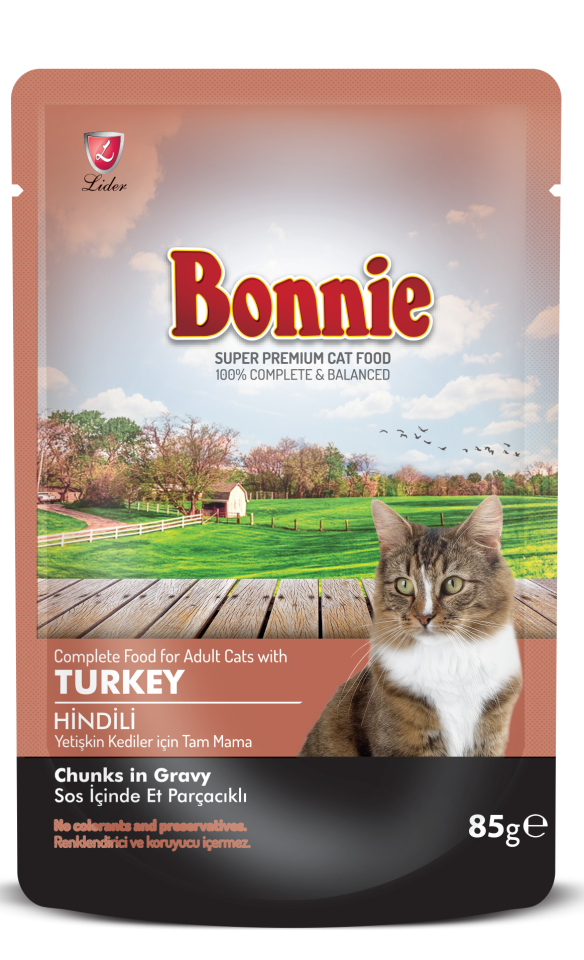 Bonnie Hindili Jelly Kedi Yaş Maması 85 gr