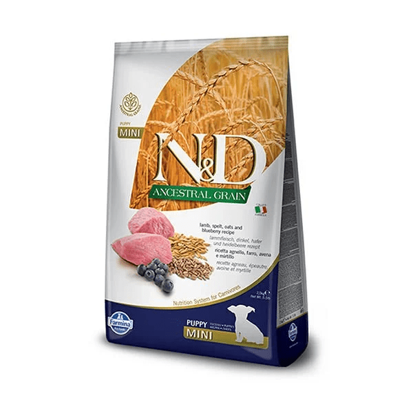 ND Ancestral Grain Kuzu & Yaban Mersini Mini Yavru Köpek Maması 2.5 kg
