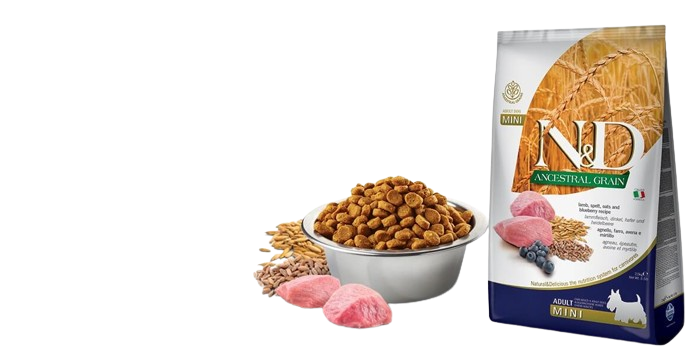 ND Ancestral Grain Kuzu & Yaban Mersini Mini Yavru Köpek Maması 2.5 kg