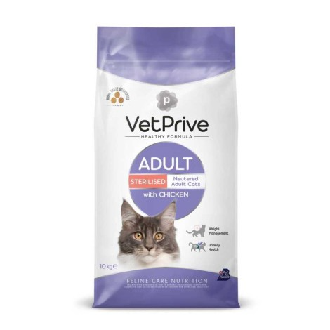 VetPrive Tavuklu Kısır Kedi Maması 10 kg