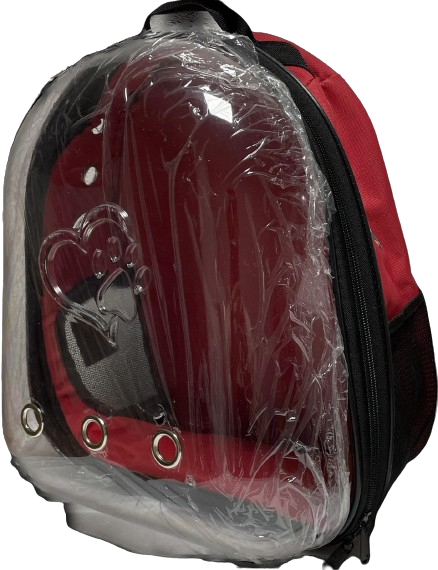 İbapet Şeffaf Sırt Çantası (Kırmızı)