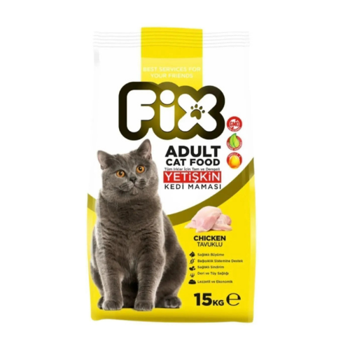Fix Tavuklu Yetişkin Kedi Kuru Maması 15 kg