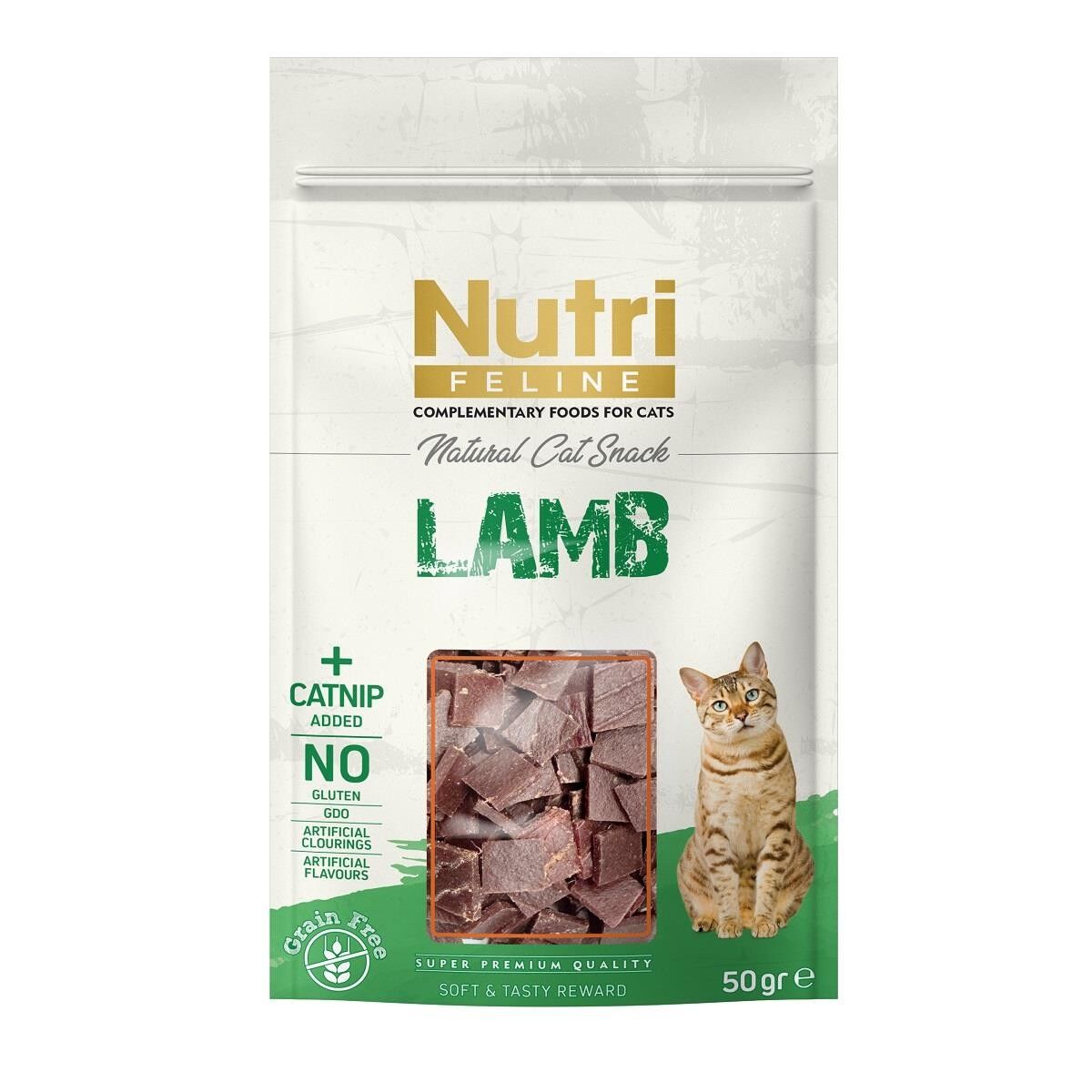 Nutri Feline Kuzu Catnip Tahılsız Kedi Ödül Maması 50 gr
