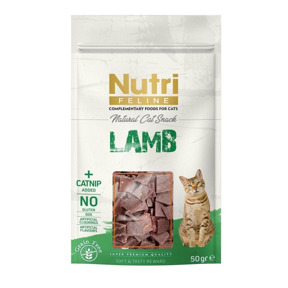 Nutri Feline Kuzulu Tahılsız Kedi Ödül Maması 50 gr