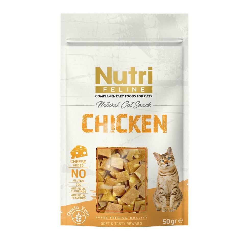 Nutri Feline Tavuk Peynirli Kedi Ödül Maması 50 gr