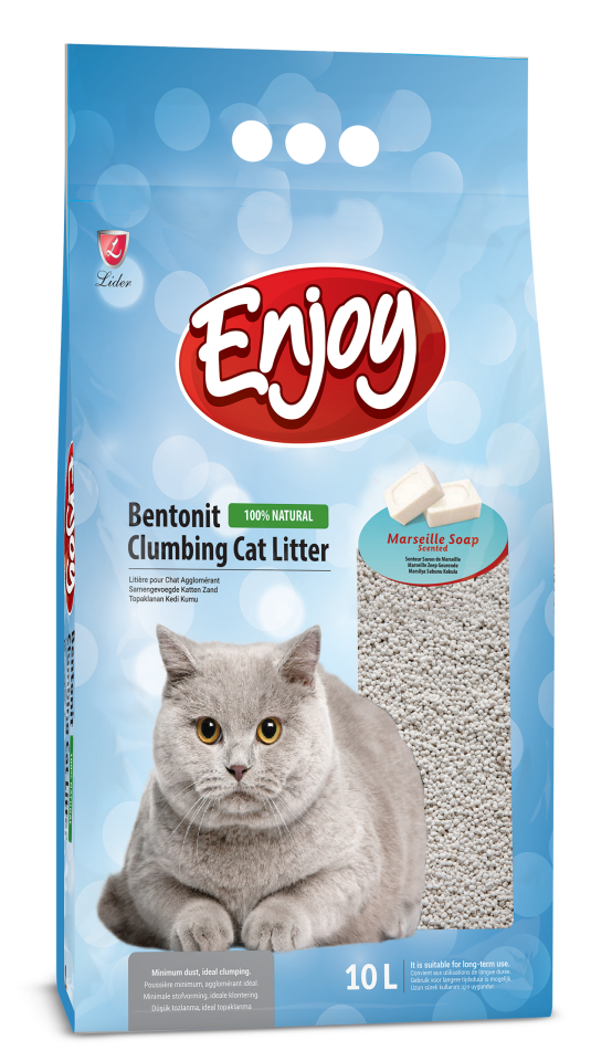 Enjoy Bentonit Marsilya Sabun Kokulu Kedi Kumu 10 lt