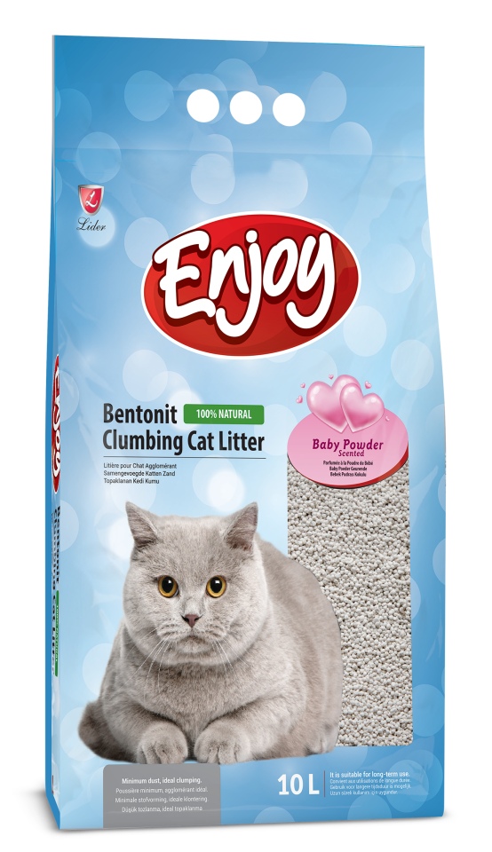 Enjoy Bentonit Bebek Pudra Kokulu Kedi Kumu 10 lt