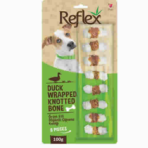 Reflex Ördek Etli Düğümlü Çiğneme Kemiği 8li 100 gr