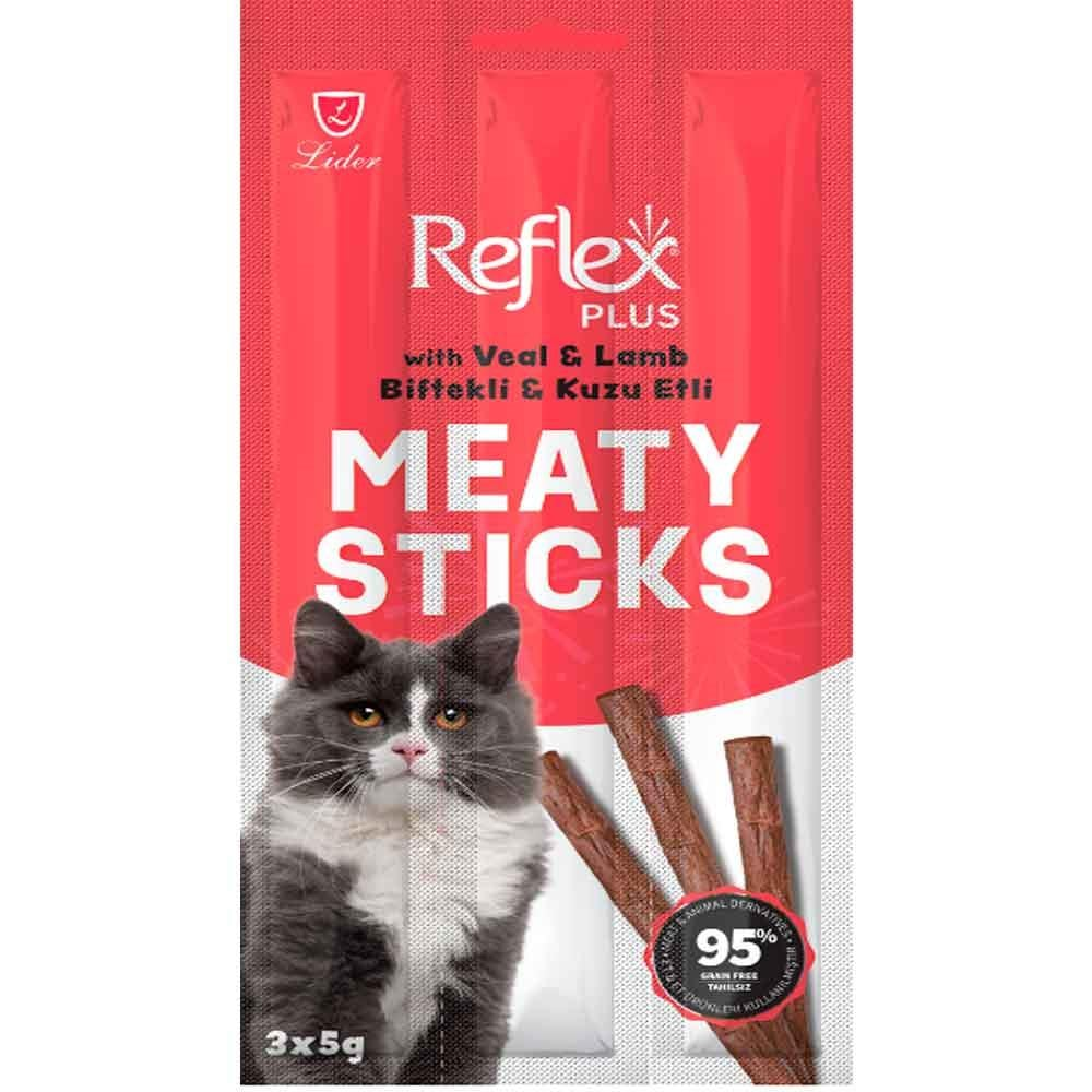 Reflex Plus Meaty Sticks Biftek & Kuzu Ödül Maması 3*5 gr