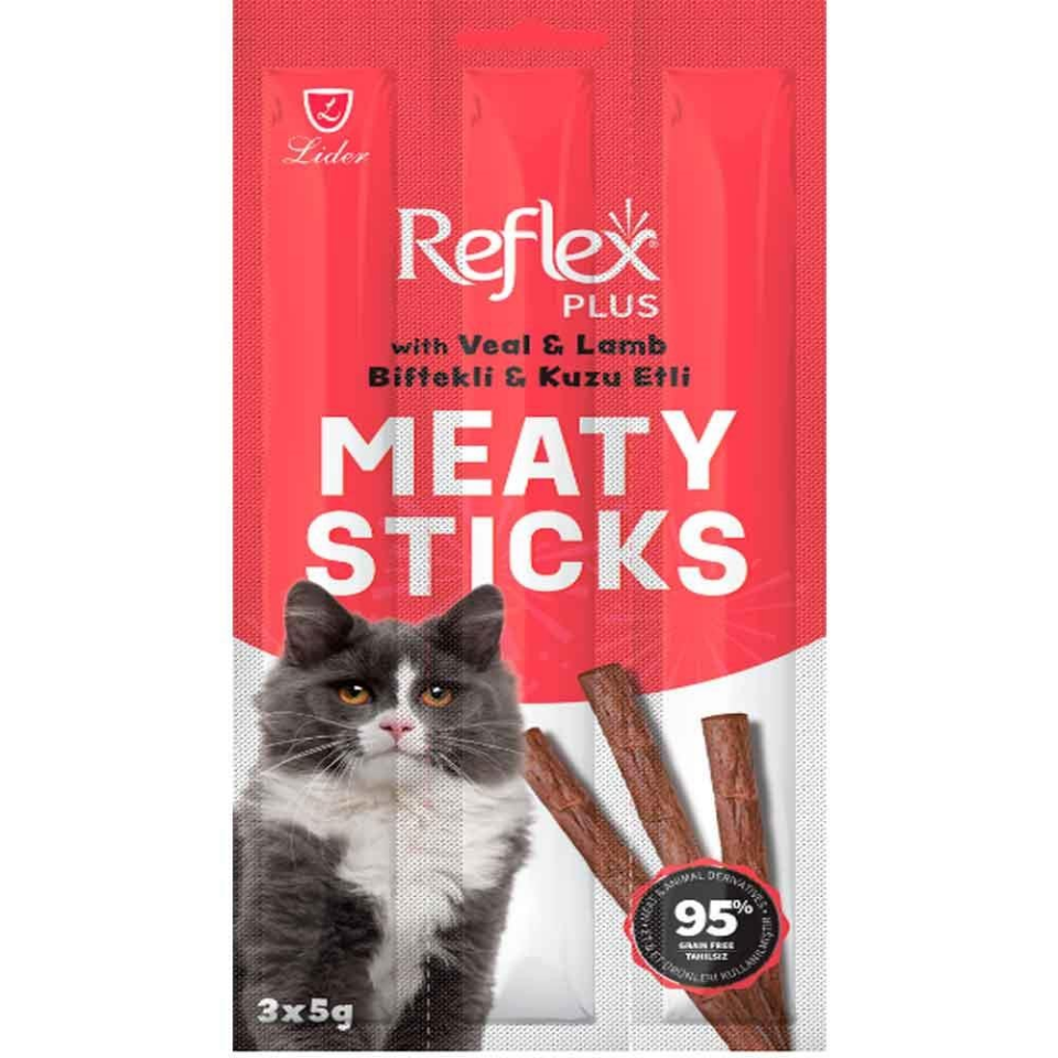 Reflex Plus Meaty Sticks Biftek & Kuzu Ödül Maması 3*5 gr