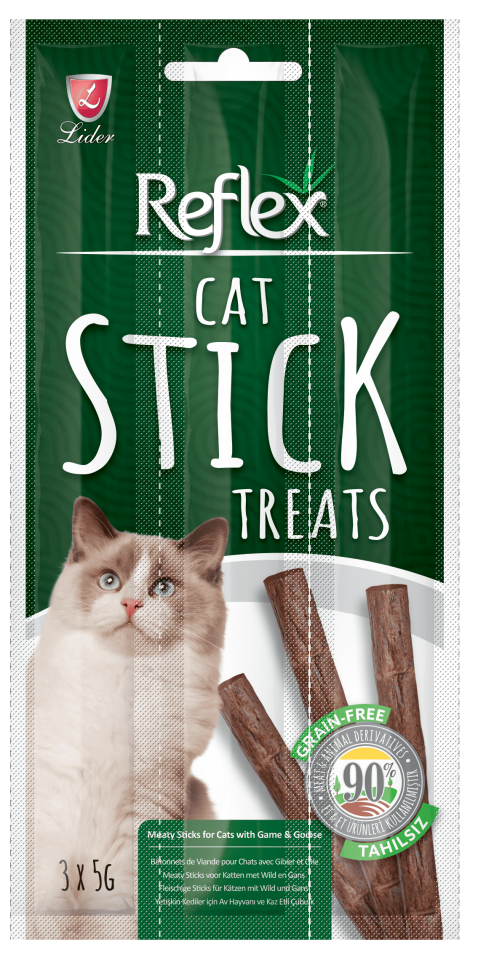 Reflex Plus Meaty Sticks Av Hayvanı & Kaz Ödül Maması 3*5 gr