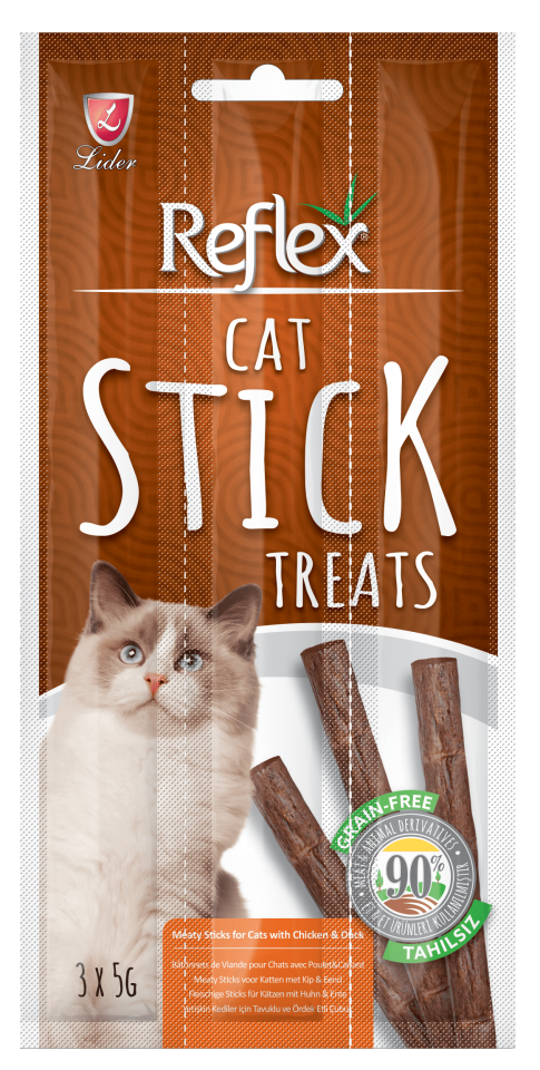 Reflex Plus Meaty Sticks Tavuk & Ördek Kedi Ödül Maması 3*5 gr