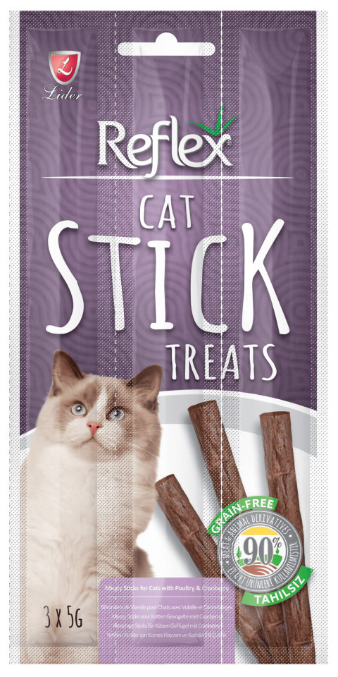 Reflex Kedi Ödül Stick Kümes Hayvanı  Kızılcık 3x5 gr
