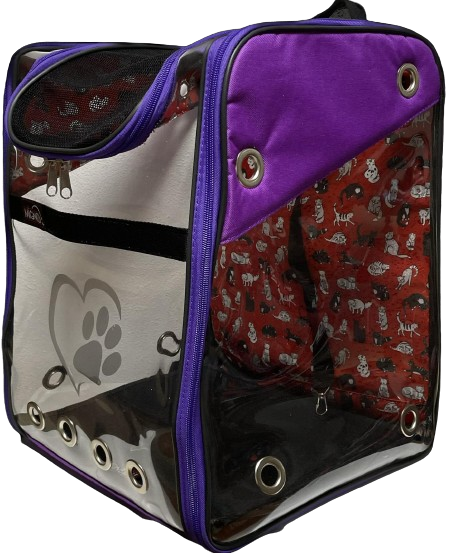 Migno Mor Şeffaf Kedi Köpek  Taşıma Çantası