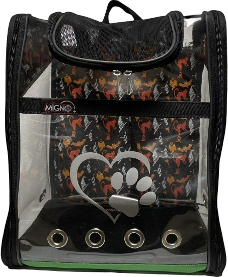 Migno Yeşil Şeffaf Kedi Köpek  Taşıma Çantası