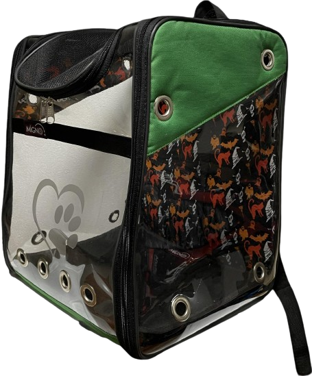 Migno Yeşil Şeffaf Kedi Köpek  Taşıma Çantası