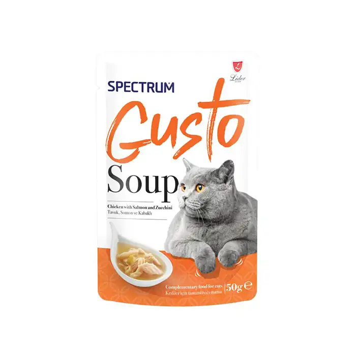 Spectrum Gusto Tavuk, Somon ve Kabaklı Kedi Çorbası 50 g
