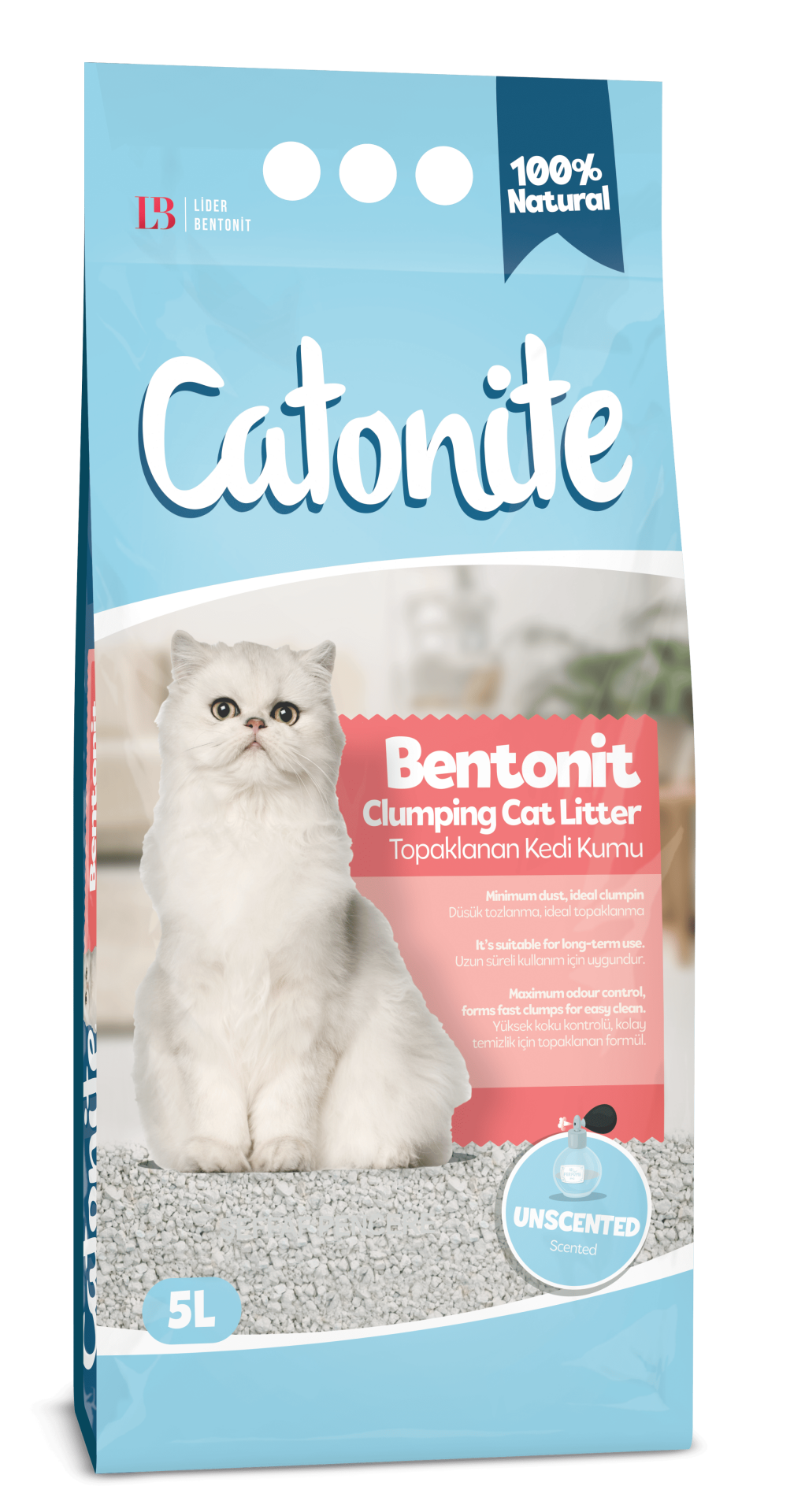 Catonite Bentonit Kokusuz Kedi Kumu 5 L