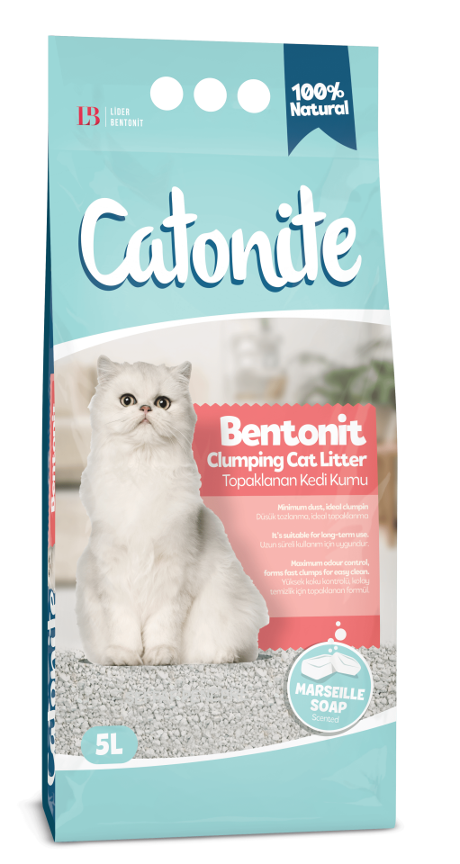 Catonite Bentonit Marsilya Sabunlu Kedi Kumu 5 L