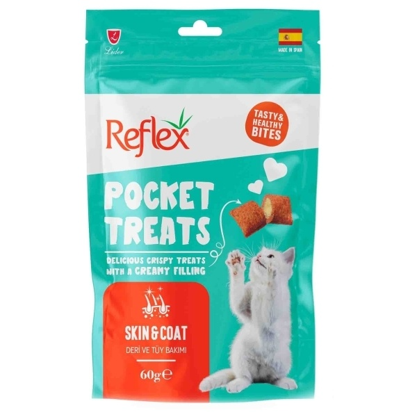 Reflex Pocket Treats Skin&Coat Kedi Ödül Maması 60 g