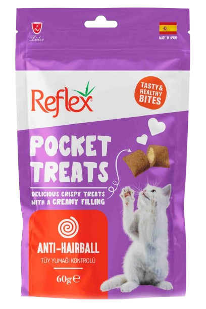 Reflex Pocket Treats Anti-Hairball Kedi Ödül Maması 60 g
