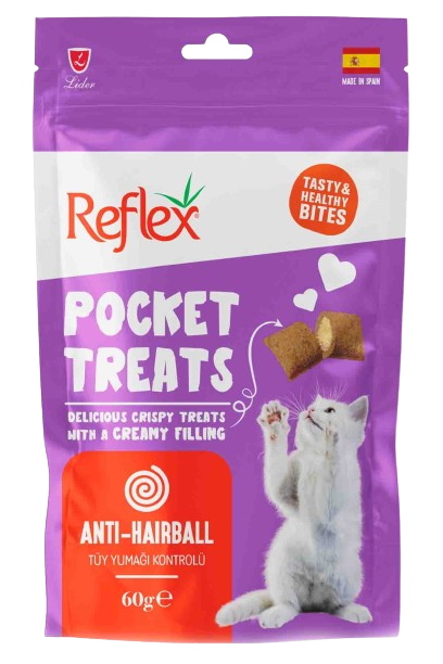 Reflex Pocket Treats Anti-Hairball Kedi Ödül Maması 60 g