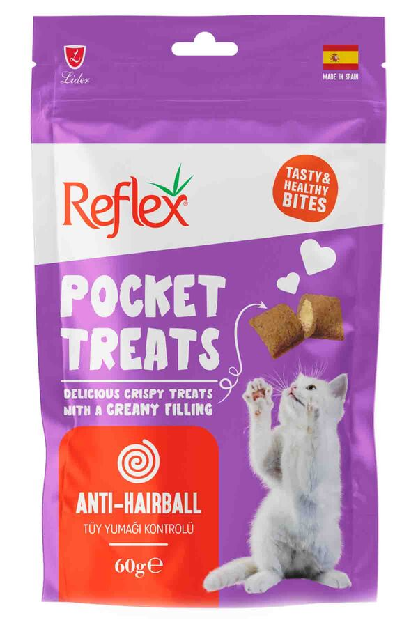 Reflex Pocket Treats Anti-Hairball Kedi Ödül Maması 60 g