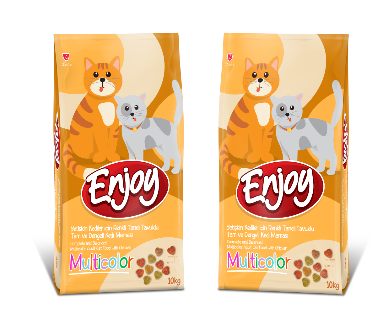 Enjoy Multicolor Tavuklu Yetişkin Kedi Maması 10 kg