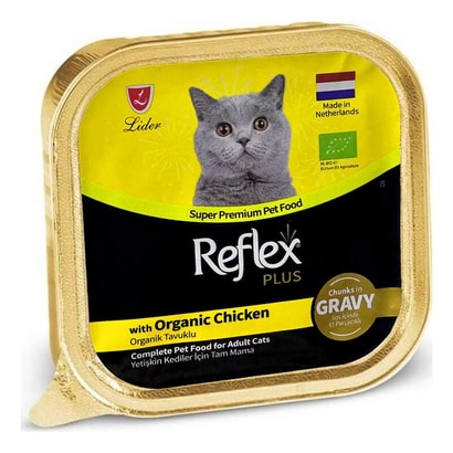Reflex Plus Organik Tavuklu Gravy Yetişkin Kedi Yaş Maması 85 g