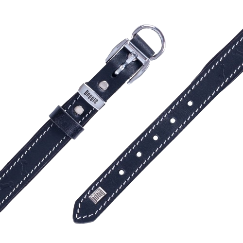 Doggie Konfor Deri Kemik Desenli Boyun Tasması Siyah 2X35-40Cm