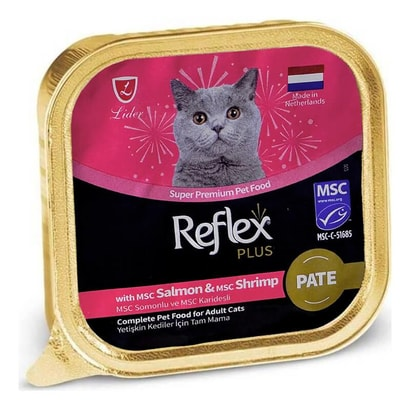Reflex Plus Somon & Karides Pate Yetişkin Kedi Yaş Maması 85 g