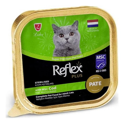Reflex Plus Morina Balıklı Pate Kısır Kedi Yaş Maması 85 g