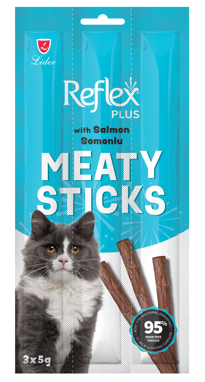 Reflex Plus Meaty Sticks Somonlu Ödül Maması 3*5 gr