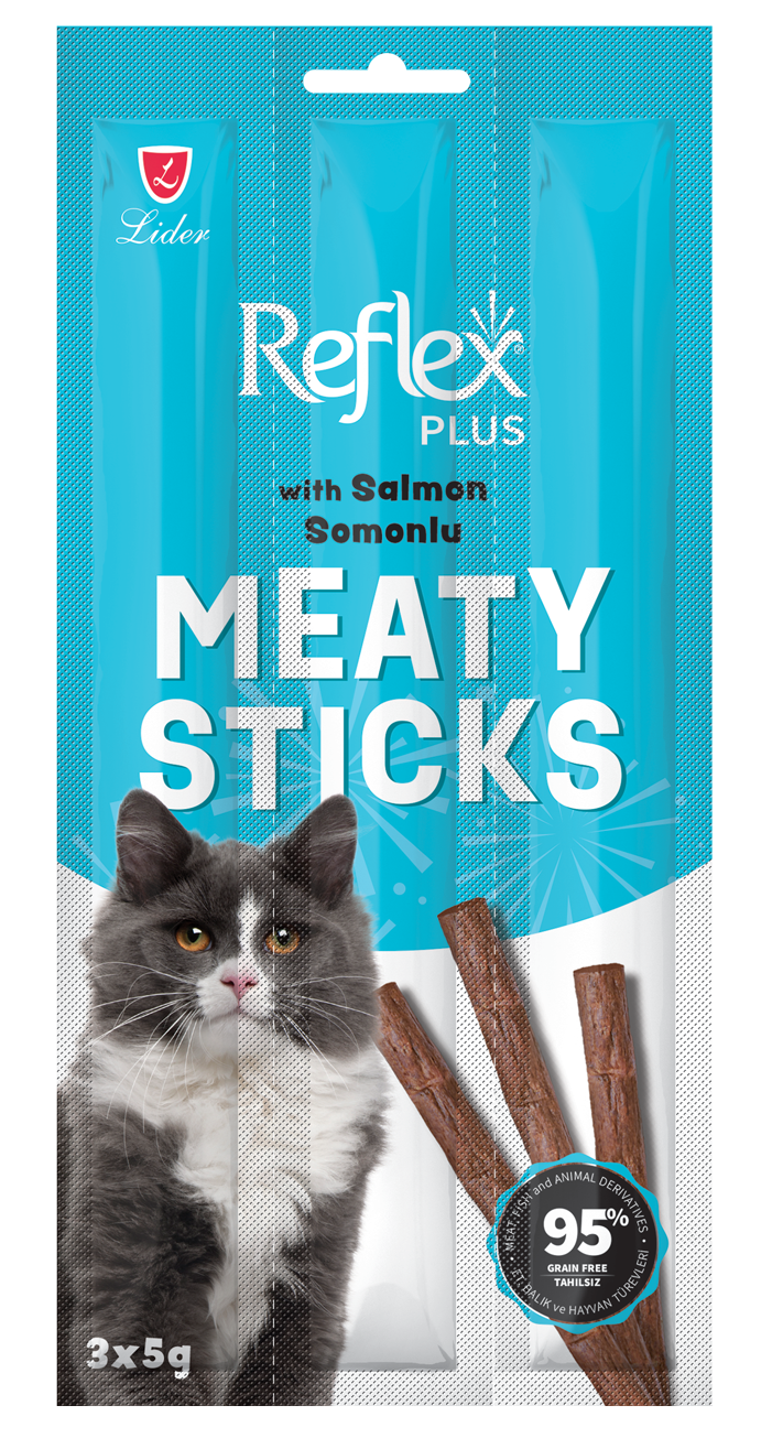 Reflex Plus Meaty Sticks Somonlu Ödül Maması 3*5 gr
