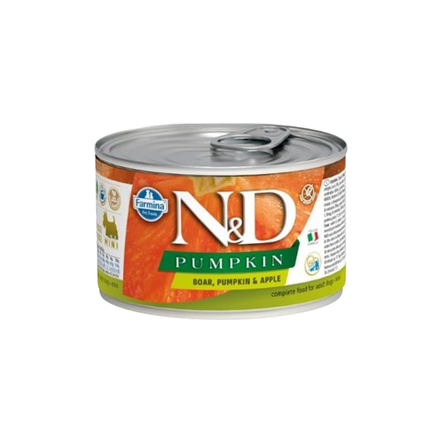ND Pumpkın Yaban Domuzu & Kabak & Elma Yetişkin Mini Köpek Yaş Maması 140 g