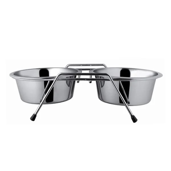 Orijin Ayaklı İkili Krom Mama Kabı L