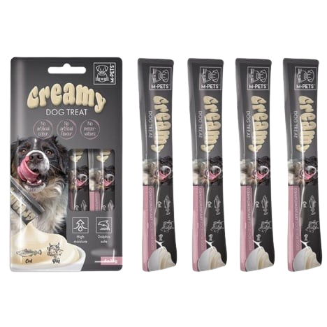 Creamy Morina Balıklı & Sığır Etli Köpek Sıvı Ödül Maması 4*15 g