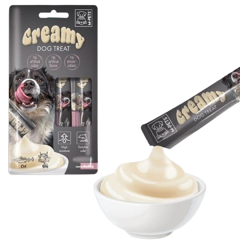 Creamy Morina Balıklı & Sığır Etli Köpek Sıvı Ödül Maması 4*15 g