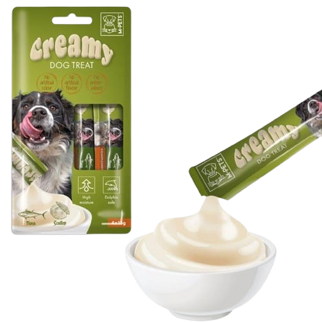 Creamy Ton Balıklı & Deniz Taraklı Köpek Sıvı Ödül Maması 4*15 g
