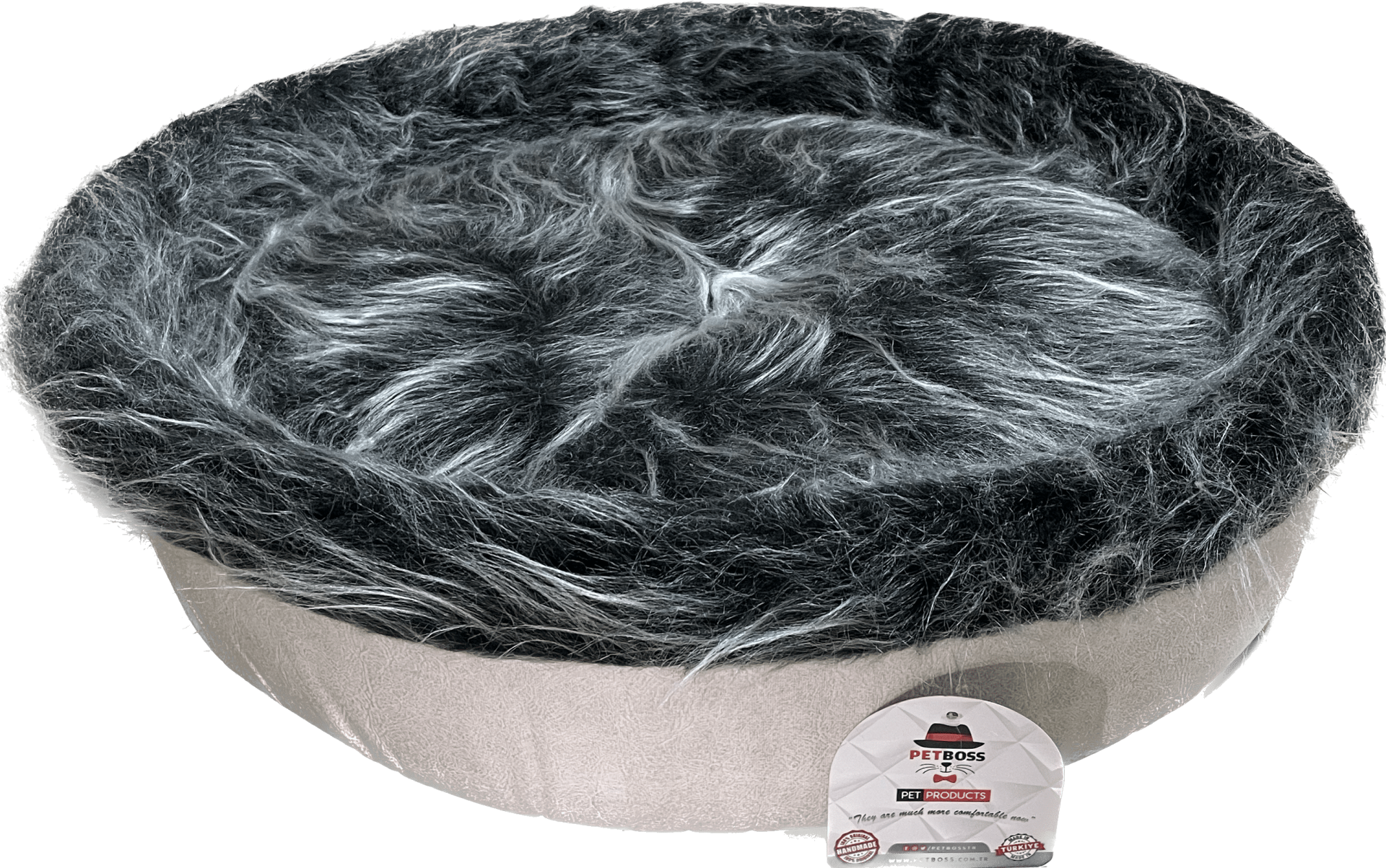 Petboss Sünger Peluş M (Bej-Siyah)